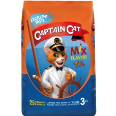 מזון יבש 3 ק"ג לחתול בטעם מיקס Captain Cat